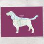 Personalised Map With English Springer Spaniel, thumbnail 2 of 3