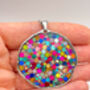 Statement Disco Necklace With Colourful Glitter, thumbnail 5 of 12
