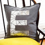 Personalised Metallic Initial Letter Cushion, thumbnail 2 of 8