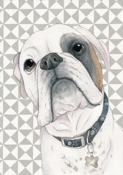 Personalised Pet Portrait On Geometric Background, 12 of 12