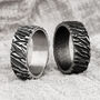 Personalised Dark Gunmetal Steel Viking Volcano Ring, thumbnail 3 of 11