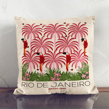 Rio De Janeiro Tropical Parrot Cushion Cover, 4 of 12