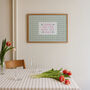 These Are The Good Old Days Gingham Wall Print, thumbnail 4 of 7