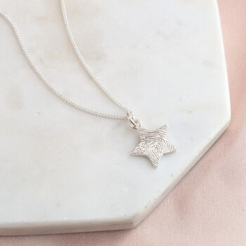 Dainty Star Fingerprint Necklace, 2 of 5
