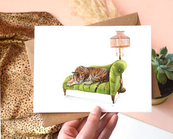 Tiger Vintage All Occasion Greetings Card, 5 of 5