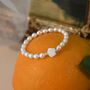 Sasha Roses Ivory Silver Pearl Ball Charm Gift Bracelet, thumbnail 3 of 4