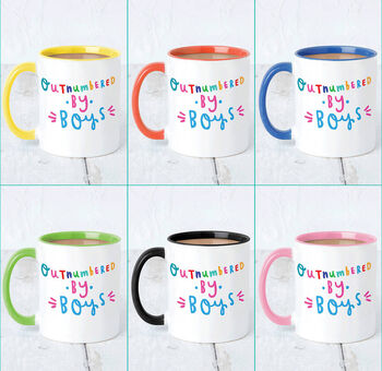 Outnumbered By Boys Mug And Sweet Set, 3 of 7