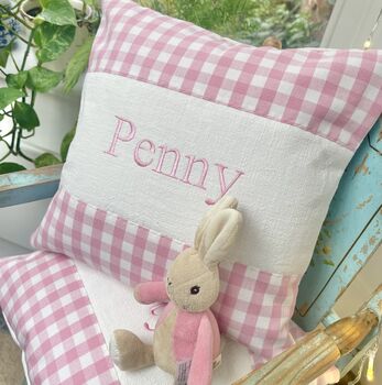 Gingham Name Cushion, 11 of 11