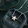 Sterling Silver Forget Me Not Flower Pendant Necklace, thumbnail 6 of 12