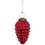 Red Glass Pinecone Tree Decoration, thumbnail 2 of 4