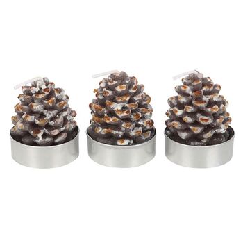 Set Of Six Pinecone Tealight Candles, 2 of 2