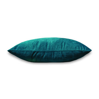 Luxury Super Soft Velvet Cushion Teal Turquoise, 2 of 4