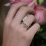 Solid Gold August Birthstone Peridot Ring, thumbnail 5 of 7