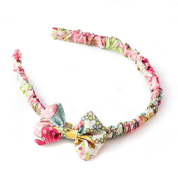 Hairband Liberty Fabric With Bow, 4 of 7