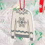 Christmas Jumper Tree Decoration Snowflake, thumbnail 2 of 4