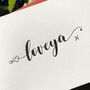 'Love Ya' Script Letterpress Card, thumbnail 2 of 2
