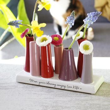 Personalised Blooming Amazing Multi Stem Vase For Mum, 8 of 11