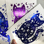 Felicette The Space Cat Foil Mini Print, thumbnail 3 of 5
