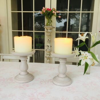Hand Painted Large Vintage Pillar Candle Holder, 6 of 7
