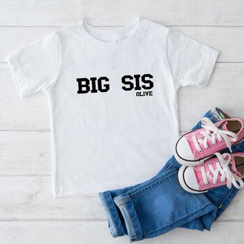 Personalised Big Sis T Shirt, 2 of 5