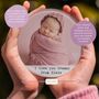 New Baby Photo And Message Personalsied Glass Coaster, thumbnail 2 of 2