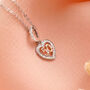50th Birthday Heart Necklace Sterling Silver Personalised, thumbnail 1 of 7