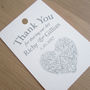 Personalised Heart Vintage Style Favour Tag, thumbnail 6 of 8