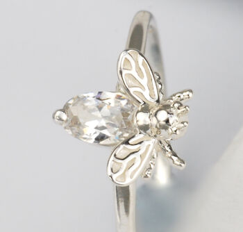 Sterling Silver Bee Ring, 5 of 8