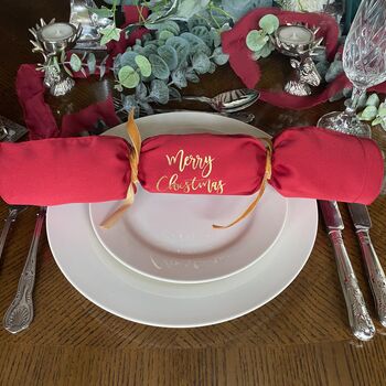 Personalised Reusable Red Christmas Crackers, 10 of 10
