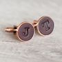 Personalised Leather Cufflinks Anniversary Gift, thumbnail 6 of 12