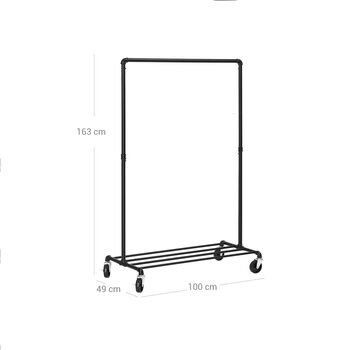 Clothes Organiser Rail With Wheels, 6 of 7