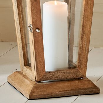 Wood Candle Lantern Tall, 3 of 7