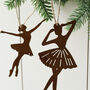 Two Aged Metal Ballet Dancer Tree Decorations, thumbnail 4 of 4