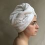 Personalised Hair Turbie Towel, thumbnail 1 of 7