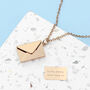 Personalised Rose Gold Plated Envelope Necklace, thumbnail 1 of 6