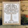 Personalised Anniversary Family Tree Framed Wooden, thumbnail 1 of 4