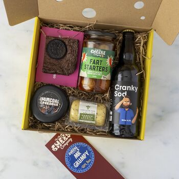 Mr Grumpy Cheese And Beer Gift Box, 5 of 5