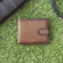 Personalised Brown English Leather Wallet Trifold Mens, thumbnail 10 of 10