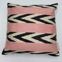 Square Ikat Silk Cushion Pink And Black Arrow, thumbnail 8 of 8