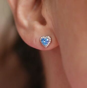 December Birthstone Earrings Tanzanite, 3 of 4