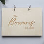 Personalised Surname Wooden Wedding Guest Book, thumbnail 2 of 5