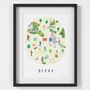 Map Of Derby City, Derbyshire Illustrated Art Print, thumbnail 2 of 4