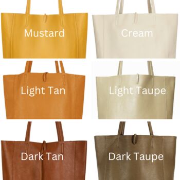Personalised Real Leather Tote Bag, 11 of 12