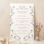 Regency Floral Wedding Order Of The Day Sign, thumbnail 1 of 3