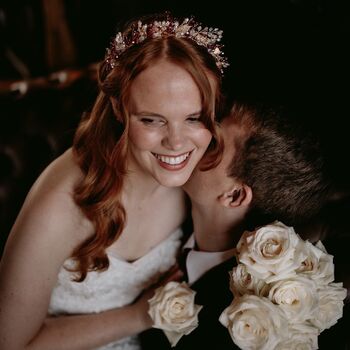 Red And Gold Bridal Headband, 2 of 6