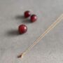 January Birthstone Garnet Gold Plated Necklace, thumbnail 1 of 7