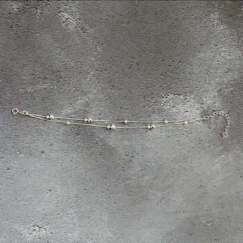 40th Birthday Solid Sterling Silver Four Star Bracelet, 3 of 4