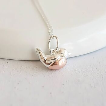 Tiny Sterling Silver Robin Necklace, 4 of 12