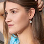 Aquamarine Gemstone March Birthstone Earrings, thumbnail 2 of 5