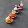 Personalised Wax Multicoloured Yellow And Orange Macaron Candles Gift Box, thumbnail 4 of 4